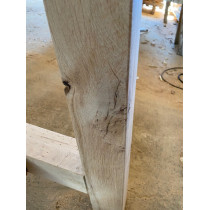 A-Gestell Eiche Tischgestell, Tischbein, A-Form, Kufengestell, 72x76 cm mit Kantholz-Querverbindung 10x10 cm